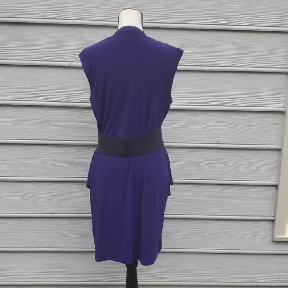 Dressbarn 2-in-1 Sleeveless Belted Tunic Shirt - Picture 4 of 13